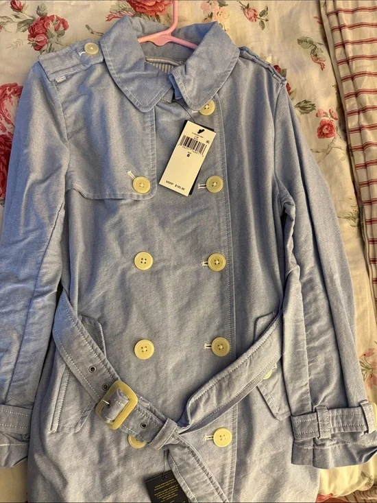 Polo by Ralph Lauren Light Blue Trench Coat